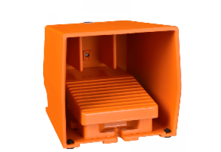Harmony XPE XPER311 - Preventa XPER - inter. à pied - simple - avec capot - métal.- orange - 2O+2F , Schneider Electric