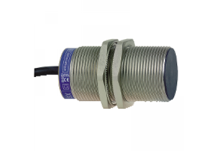 OsiSense XS XS1M30MA250L2 - OsiSense XS1 - détecteur inductif - M30 - L60mm - laiton - Sn 10mm - câble 10m , Schneider Electric