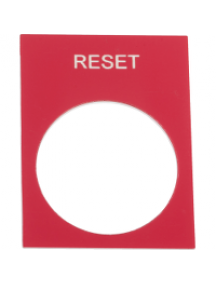 ZB2BY2323 - ETIQUETTE ROUGE RESET , Schneider Electric