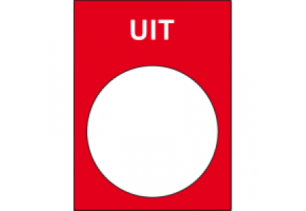 ZB2BY2504 - legend plate 30x40 mm - red - UIT , Schneider Electric ZB2BY2504 - legend plate 30x40 mm - red - UIT , Schneider Electric