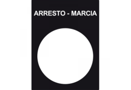 ZB2BY2666 - ETIQUETTE ARRESTO-MARCIA , Schneider Electric