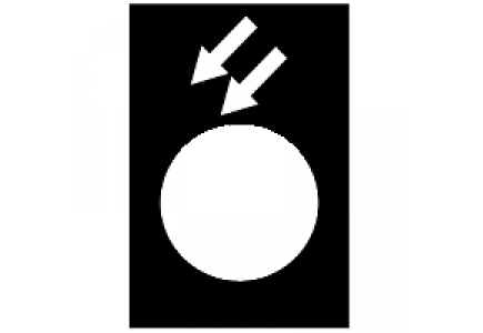 ZB2BY2967 - Harmony - étiquette - 30x40mm - noir - arrière GV , Schneider Electric ZB2BY2967 - Harmony - étiquette - 30x40mm - noir - arrière GV , Schneider Electric