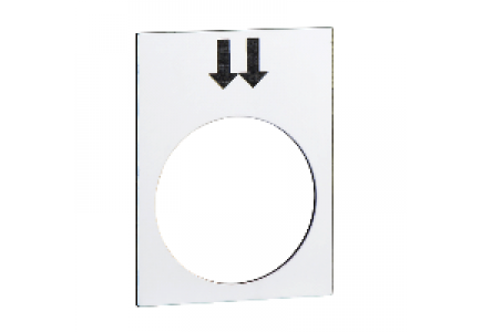 ZB2BY4908 - Harmony - étiquette - 30x40mm - blanc - droite GV , Schneider Electric