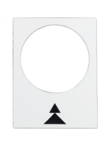 ZB2BY4909 - Harmony - étiquette - 30x40mm - blanc - droite PV-GV , Schneider Electric