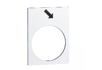 ZB2BY4913 - Harmony - étiquette - 30x40mm - blanc - avant PV , Schneider Electric