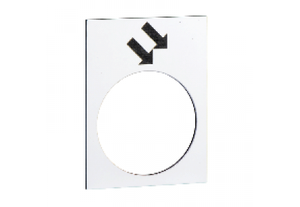 ZB2BY4914 - Harmony - étiquette - 30x40mm - blanc - avant GV , Schneider Electric