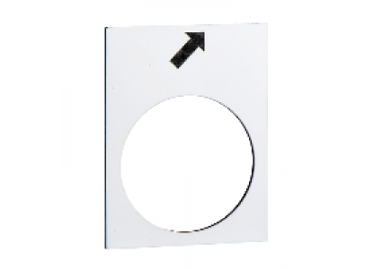 ZB2BY4963 - Harmony - étiquette - 30x40mm - blanc - avant PV , Schneider Electric