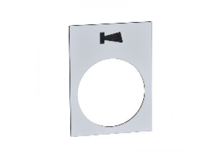 ZB2BY4982 - Harmony - étiquette - 30x40mm - blanc - alarme , Schneider Electric
