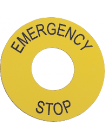 ZB2BY9330 - ETIQUETTE EMERGENCY STOP , Schneider Electric