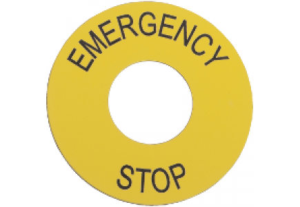 ZB2BY9330 - ETIQUETTE EMERGENCY STOP , Schneider Electric