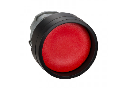 Harmony XB4 ZB4BA467 - Harmony XB4 - tête bouton poussoir - encastré - col haute noire - Ø22 - rouge , Schneider Electric