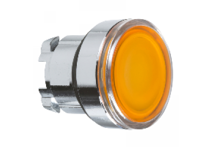 Harmony XB4 ZB4BH0583 - tête de bouton-poussoir lumineux - Ø 22 - orange - pour insertion de légende , Schneider Electric