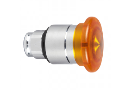 Harmony XB4 ZB4BW653 - Harmony tête de bouton poussoir lumineux Ø 40 mm - pousser-tirer - Ø22- orange , Schneider Electric