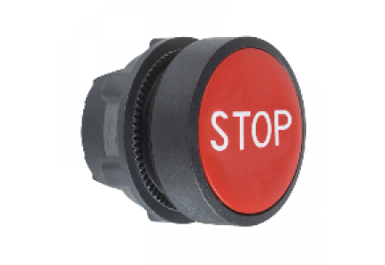 Harmony XB5 ZB5AA434 - Harmony tête de bouton poussoir - Ø22 - rouge - STOP , Schneider Electric