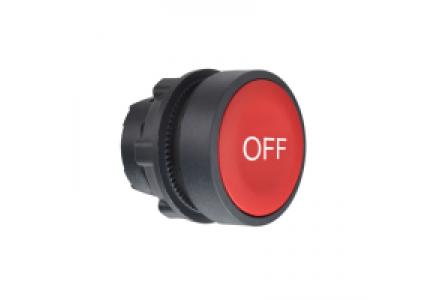 Harmony XB5 ZB5AA435 - Harmony tête de bouton-poussoir - Ø22 - rouge - blanc OFF , Schneider Electric