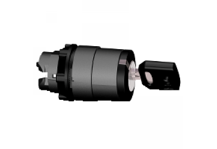Harmony XB5 ZB5AG02K - Harmony tête pour bouton tournant à clé - 2 positions - Ø22 - noir Dom 8D1 , Schneider Electric