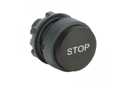 Harmony XB5 ZB5AL234 - Harmony tête de bouton poussoir - Ø22 - noir - STOP , Schneider Electric