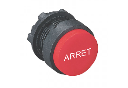 Harmony XB5 ZB5AL433 - Harmony tête de bouton poussoir - Ø22 - rouge - ARRET , Schneider Electric