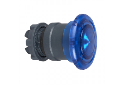 Harmony XB5 ZB5AW763 - Harmony tête de coup de poing lumineux Ø 40 mm tourner de déverrouiller Ø22 bleu , Schneider Electric