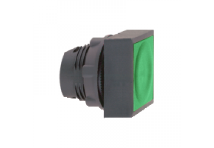 Harmony XB5 ZB5CW3336 - tête pour bouton-poussoir lumineux carré - Ø 22 - vert , Schneider Electric