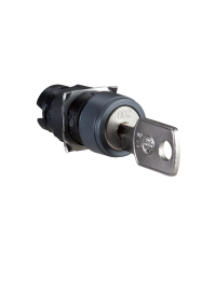 Harmony XB6 ZB6AGT - Harmony ZB6 - tête ronde pour bouton tournant à clé - 3 pos. - Ø16mm - noir , Schneider Electric