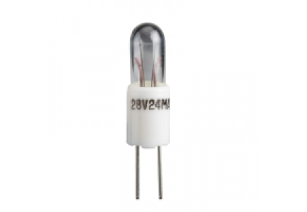 Harmony XB6 ZB6YB028 - Harmony ZB6 - lampe de signal. à incandescence - incolore - bi-pin T1 1/4 - 24V , Schneider Electric