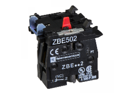Harmony XB4 ZBE502 - Harmony bloc contact pour bouton - ZBE Ø22 - 1O pour forte charge , Schneider Electric