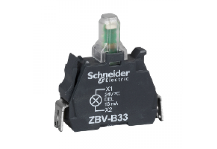 Harmony XB4 ZBVG33 - bloc lumineux diam 22 vert DEL intégrée 48 à 120 V , Schneider Electric
