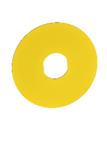 Harmony XB4 ZBY8140 - Harmony étiquette circulaire Ø90mm jaune - logo EN13850 - non marquée , Schneider Electric