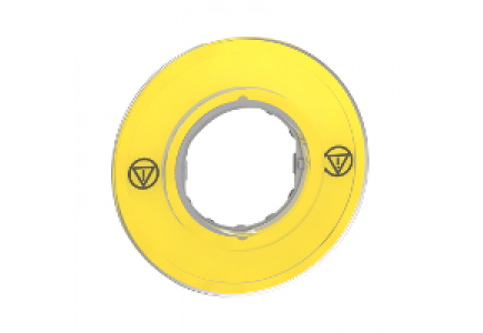 Harmony XB5 ZBY9121 - Harmony - étiquette circulaire jaune 3D sans texte - Ø60 , Schneider Electric